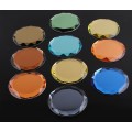 Round shape crystal pocket mirror 